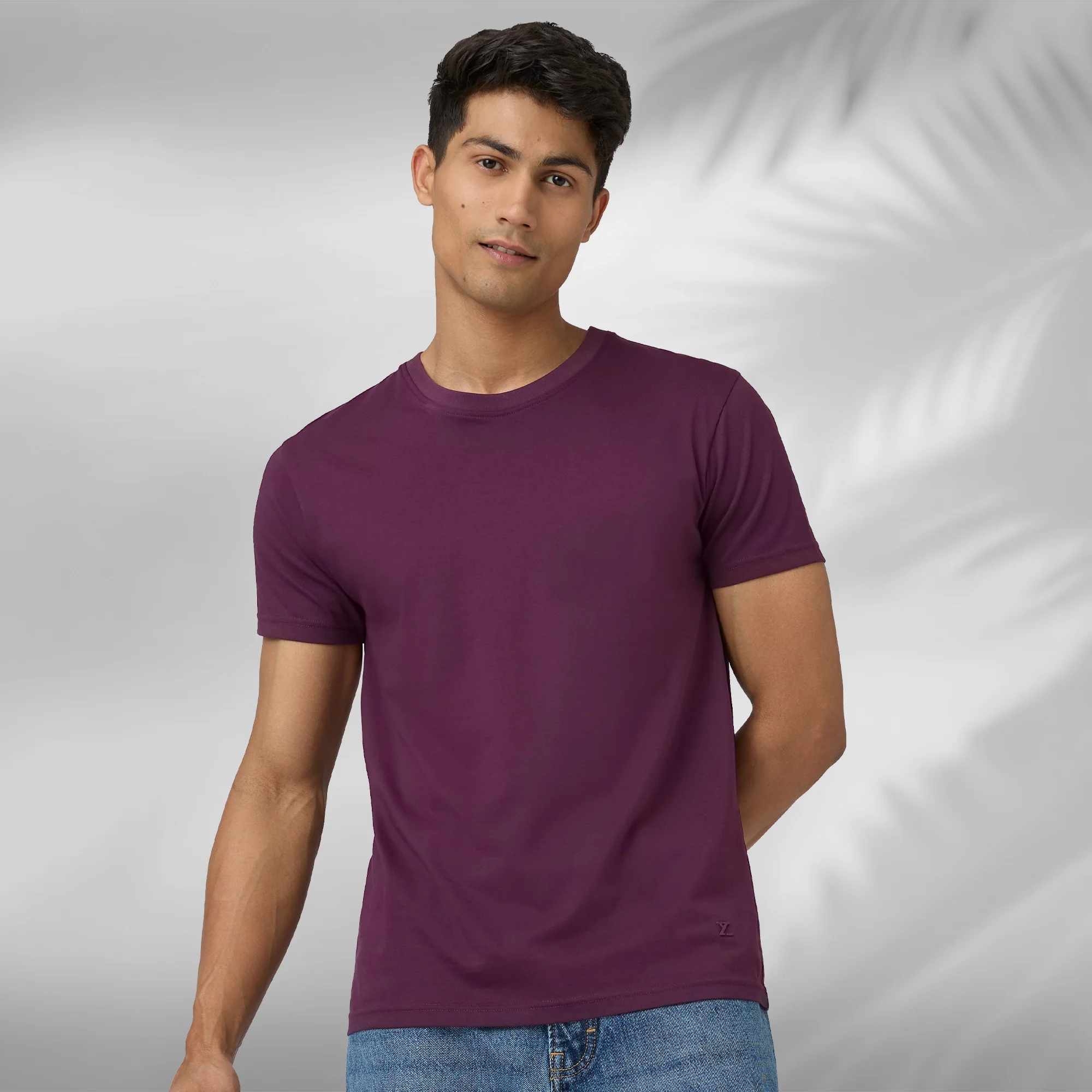 Pace Combed Cotton T-shirts Plum Red
