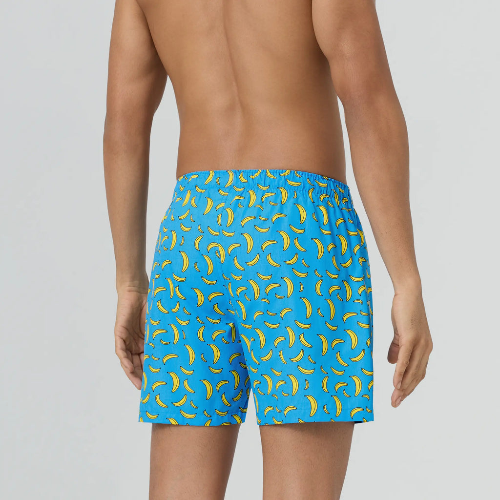 Remix Cotton Boxers Banana Blue