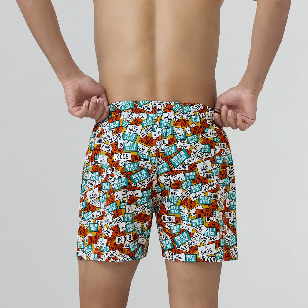 Remix Cotton Boxers Plate Orange