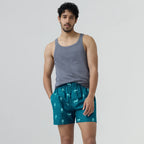 Remix Cotton Boxers Zebra Blue